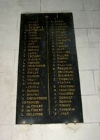 Plaque commémorative en l'église de la ville du Lion d'Angers.