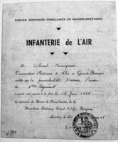 Attestation Brevet Parachutistes