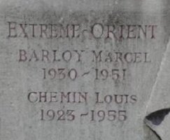 PLAQUE COMMÉMORATIVE SERGENT-CHEF CHEMIN