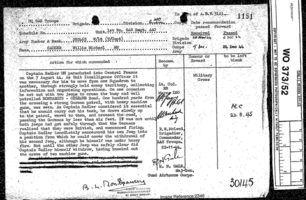 Recommendation for Military Cross 24/12/1944