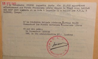 Note sur la date exacte d'engagement FAFL
