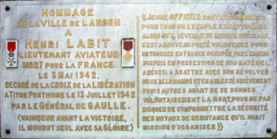 Stèle Labit Henri